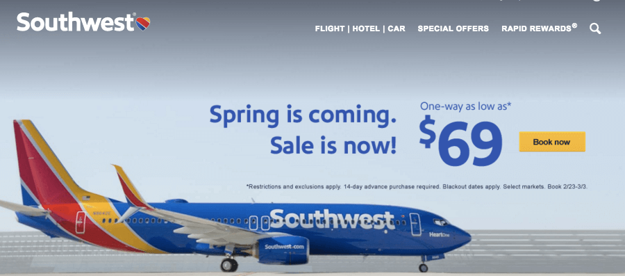 southwest airlines round trip fares